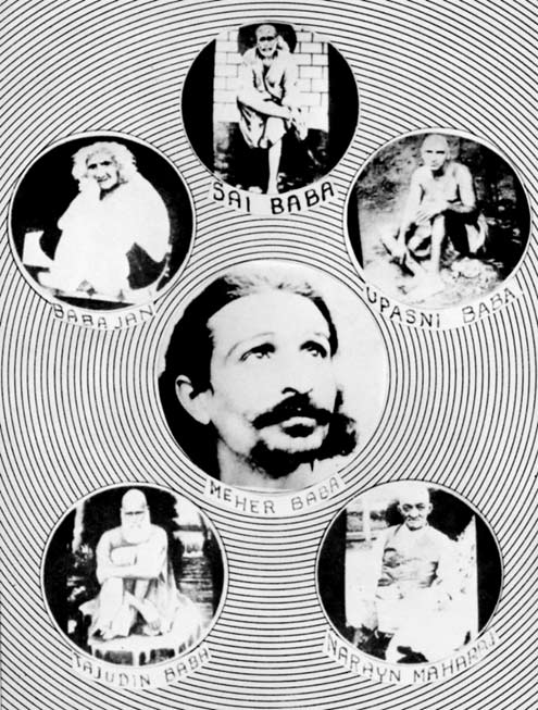 The Five Perfect Masters of the Age. Meher Baba in the middle